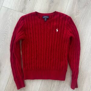 Polo Ralph Lauren Red Cable Knit
Sweater - Girls Size M (8-10) - Like
New